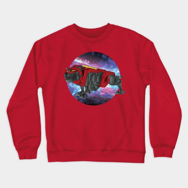Big Red Kitty Crewneck Sweatshirt by TommyArtDesign
